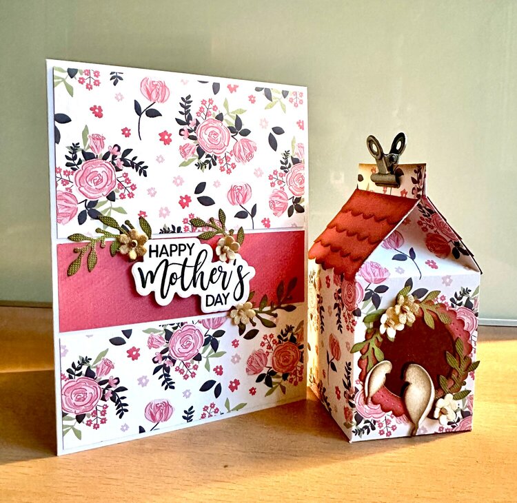 Mothers Day card w/matching Bird House Candy box