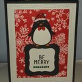 Hero arts winter penguin be merry