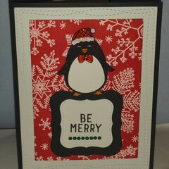 Hero arts winter penguin be merry