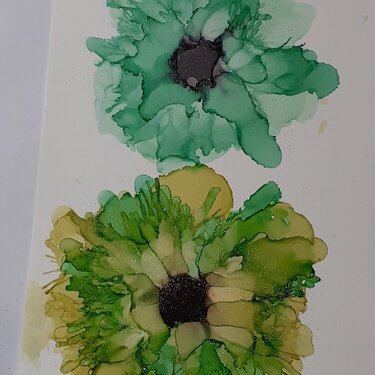 alcohol ink flowers