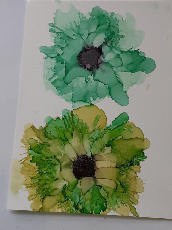 alcohol ink flowers