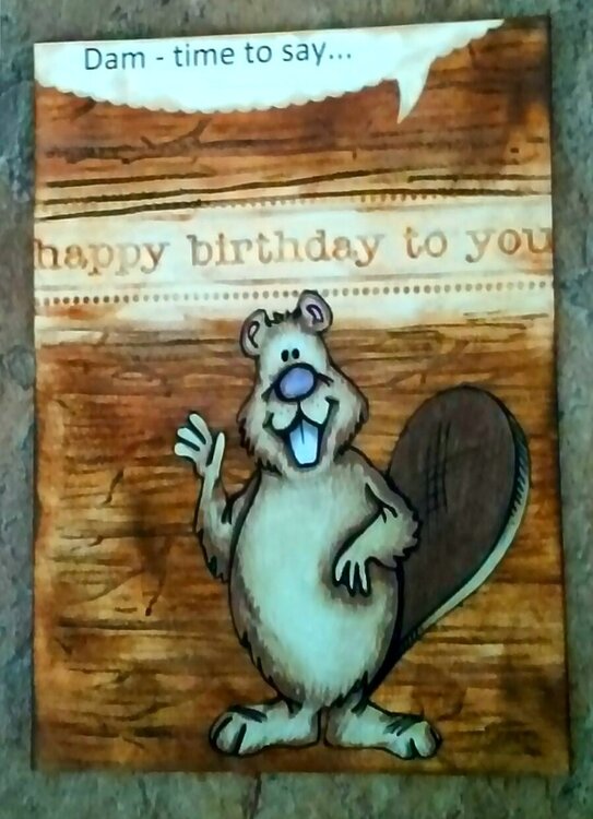 Masculine birthday card