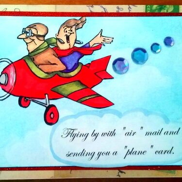A "plane" greeting card