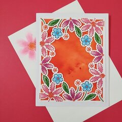 Stitched Orange Card