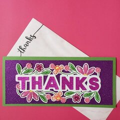Hand-stitched Thanks Card