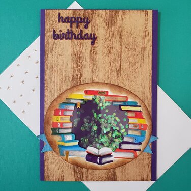 Book Stack Shaker Card