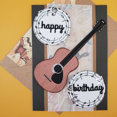 Guitar Birthday Card