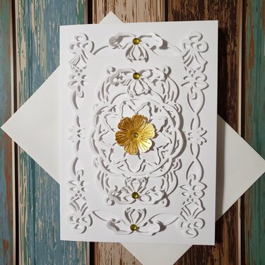 Gold and White Card