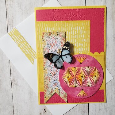 Butterfly and Banner Card
