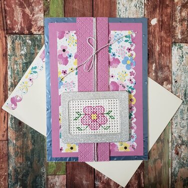 Stitched Flower Card