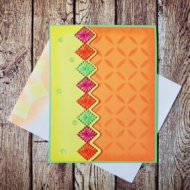 Neon Stitched Card