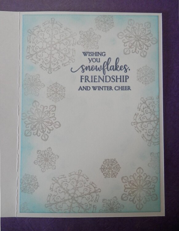 Snowflake Card - inside