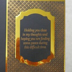 Embossed Sympathy Card - inside