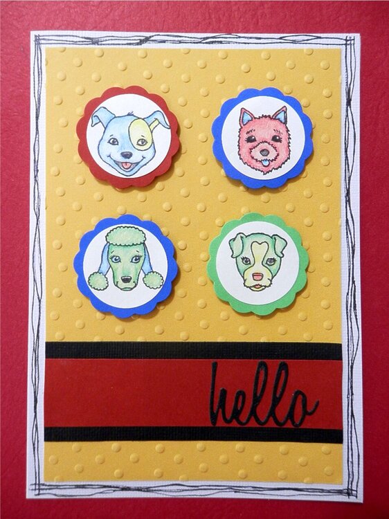 Four Dog Card