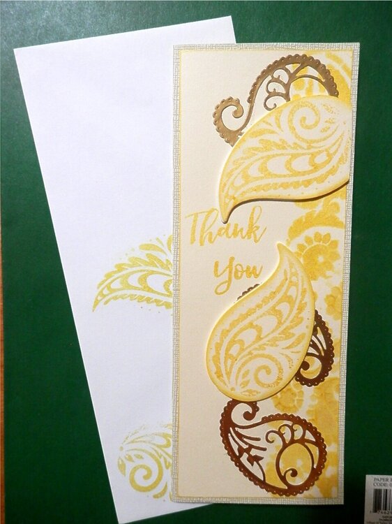 Paisley Thank You Card