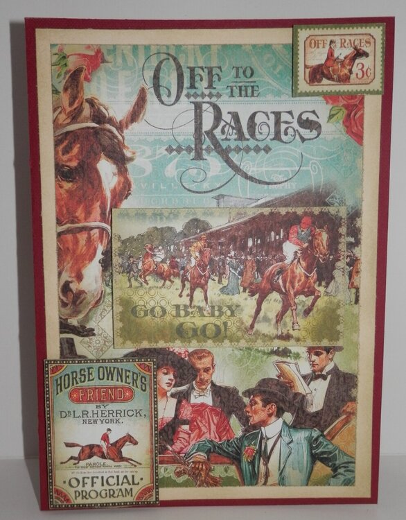 Off To the Races Birthday Card