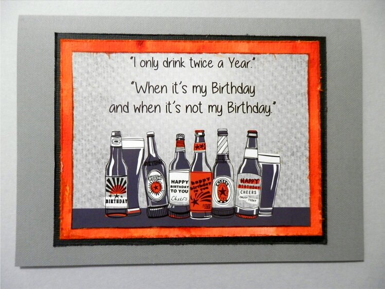 Drinking Birthday Card