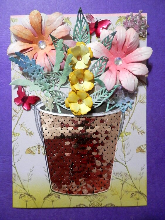 May Day Card with Butterflies