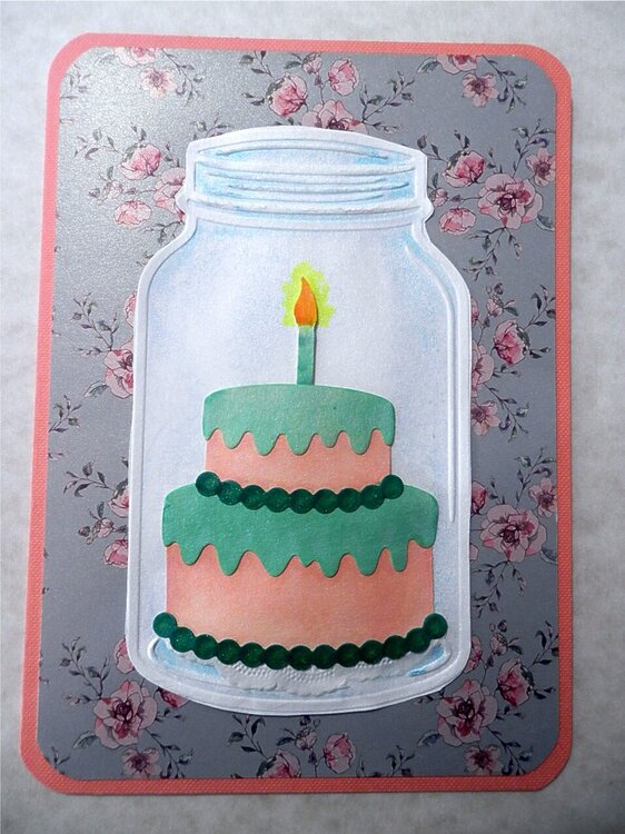Cake in a Jar Card