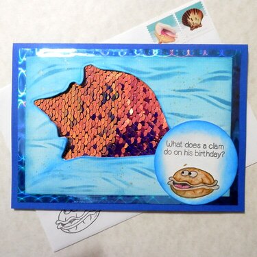 Sequin Shell Card