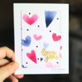 Stenciled Hearts