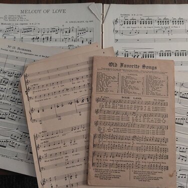Vintage music for junk journals