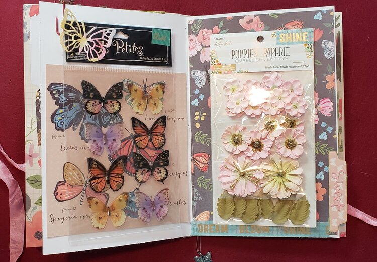 Butterfly dimensional stickersand prima flowers from HL.