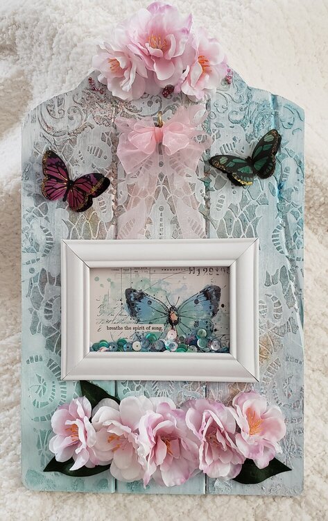 Mixed media spring wall hanging for Dawna. March &#039;19
