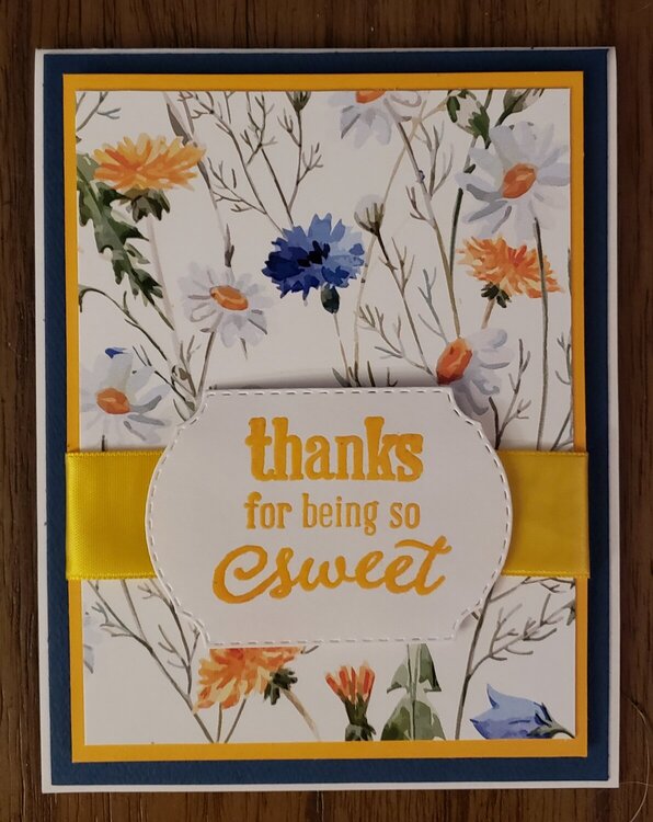 Thank you card for my sister