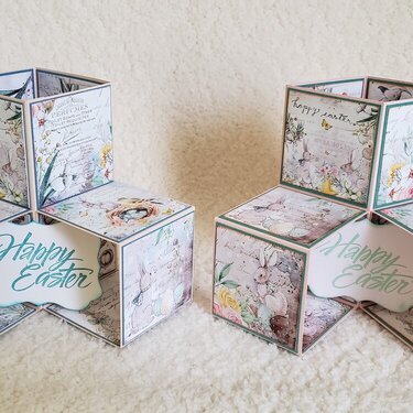 Easter pop up cube cards for grandkids