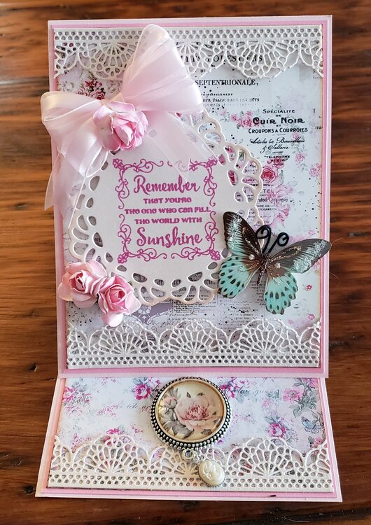 A2 Easel card for Brandy&#039;s ReneBouquet  swap on FB
