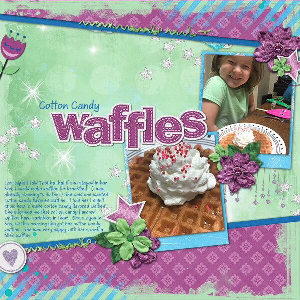 Cotton Candy Waffles