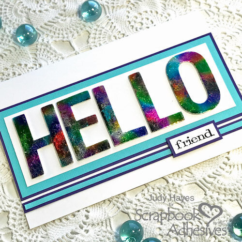 Bold HELLO card with foil