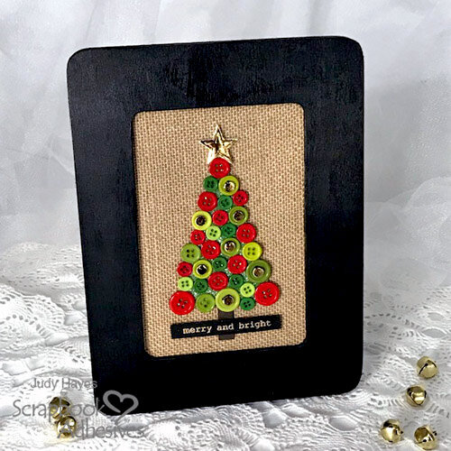 Framed Button Christmas Tree