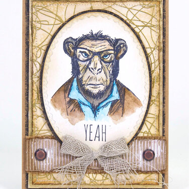 Hipster Ape Card
