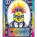 Hipster Bird Rainbow Card