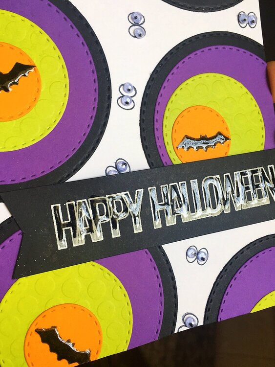 Halloween Card with Spellbinders Fancy Edged Circles dies