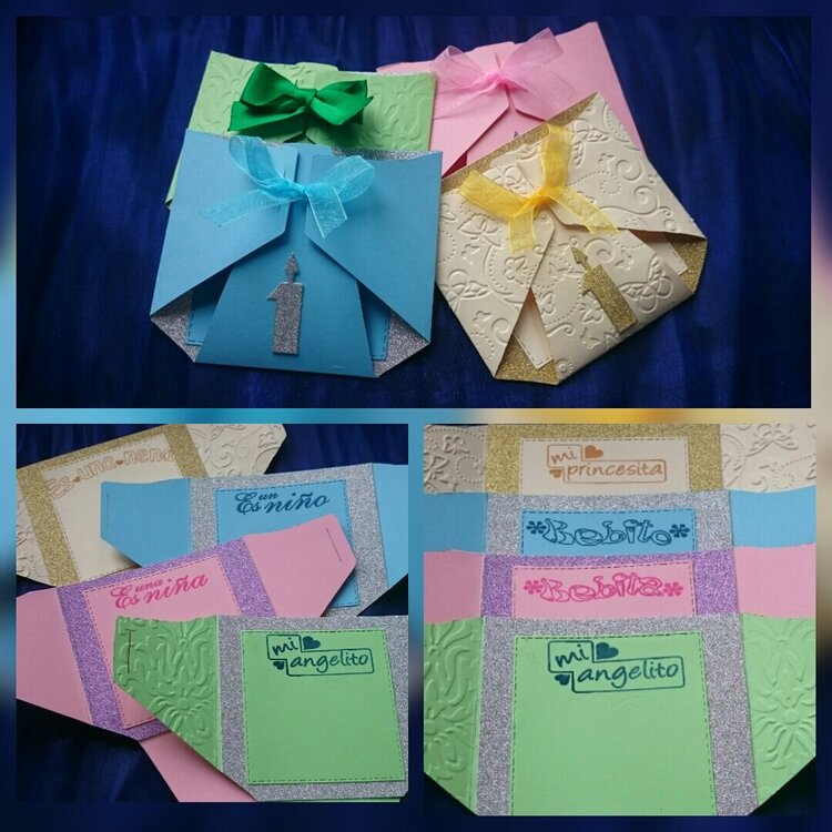 Baby diaper invitation / gift card