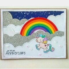 Carte anniversaire licorne