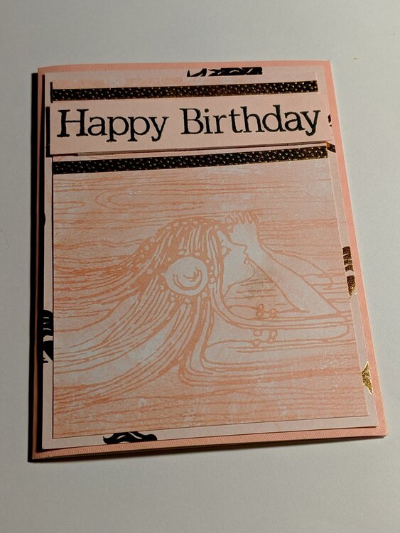 Mermaid birthday card
