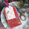 Embroidered Holly Gift Tag