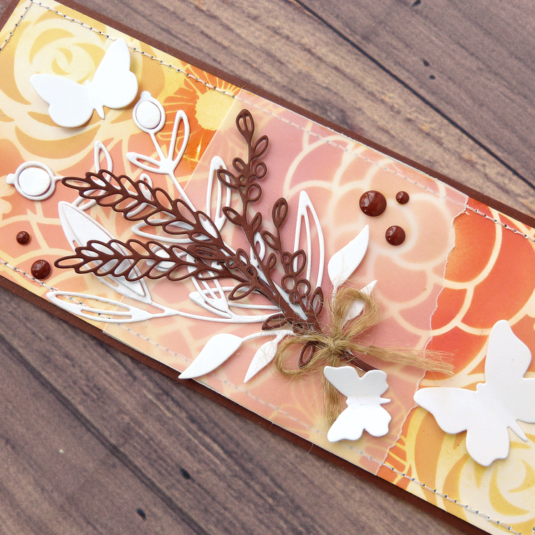 Fall Bloom Slimline Card