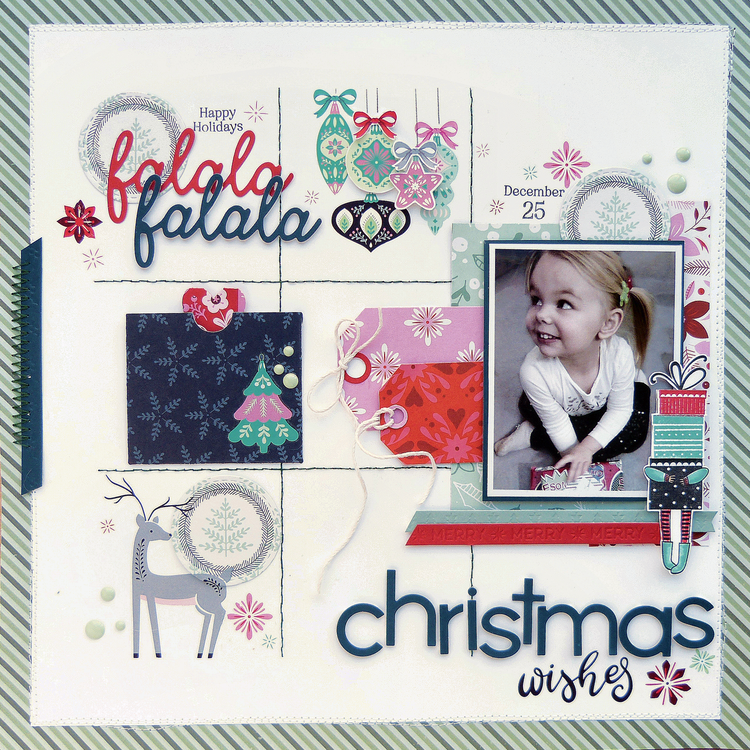 Christmas Wishes Scrapbook Page