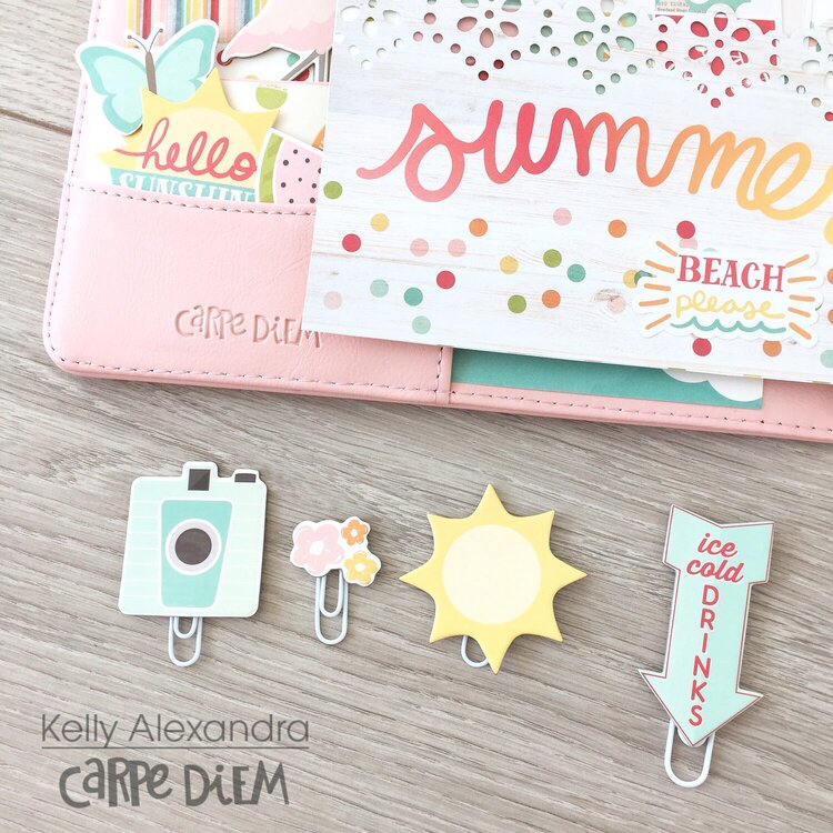 DIY Summer planner clips