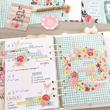 Planner spread welcome spring