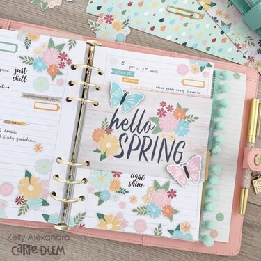 Hello Spring planner decoration