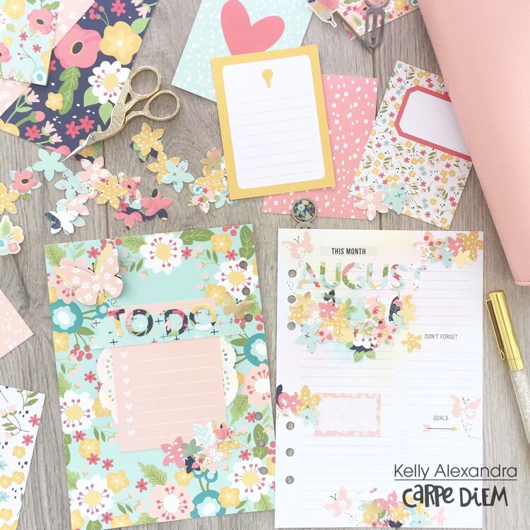 Decorated planner pages