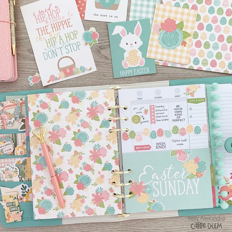 Easter planner spread