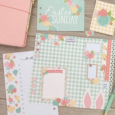 Easter planner spread