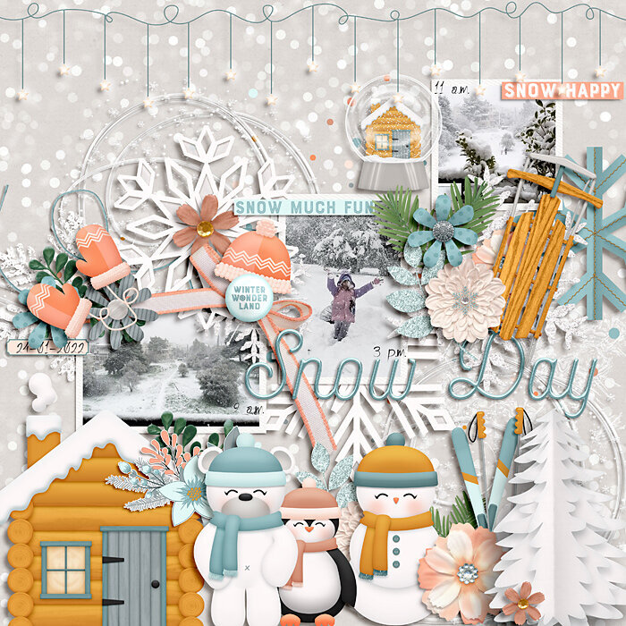 Snowfall - Digital Scrapbooking Kit by Kristin Aagard Designs